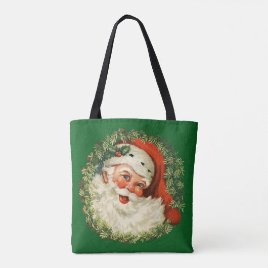 kerstman met ringzegen tote bag (Achterkant)