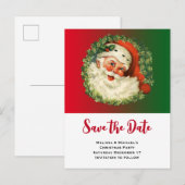 kerstman met ringzegen uitnodiging briefkaart (Voorkant / Achterkant)