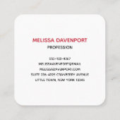  kerstman met ringzegen vierkante visitekaartje (Achterkant)