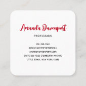  kerstman met ringzegen vierkante visitekaartje (Achterkant)