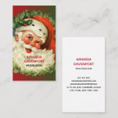 kerstman met ringzegen visitekaartje (Voorkant / Achterkant)