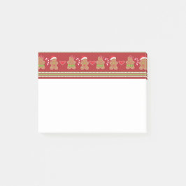 Kerstman met rode en groene horizontale strepen post-it® notes