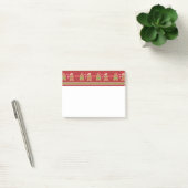 Kerstman met rode en groene horizontale strepen post-it® notes (Kantoor)