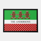 Kerstman met rode en groene pokstip deurmat (Voorkant)