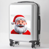 Kerstman met rode hoed die lacht sticker (Koffer)