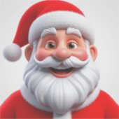 Kerstman met rode hoed die lacht sticker (Voorkant)