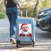 Kerstman met rode hoed die lacht sticker (Koffer Insitu)