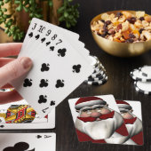 kerstman met rode snor pokerkaarten (Insitu)