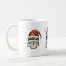 Kerstman met rood groen Pet Kerst Koffiemok