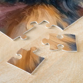 Kerstman met Rough Collie Kerst Kunst Legpuzzel (Zijkant)