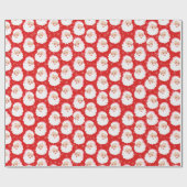 Kerstman met roze Pet met kerstmis Cadeaupapier (Vlak)