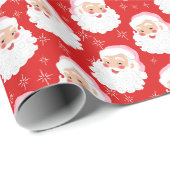 Kerstman met roze Pet met kerstmis Cadeaupapier (Rol Hoek)