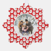 Kerstman met roze Pet met kerstmis Ornament Kaart (Voorkant)