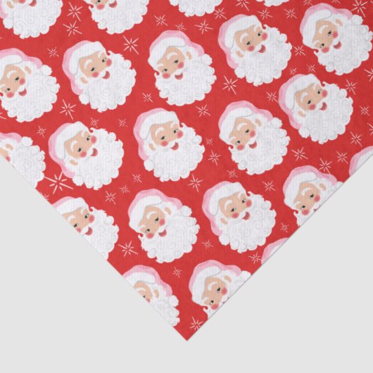 Kerstman met roze Pet met kerstmis Tissuepapier (Detail)