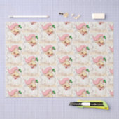  kerstman met roze retro tissuepapier (Craft)