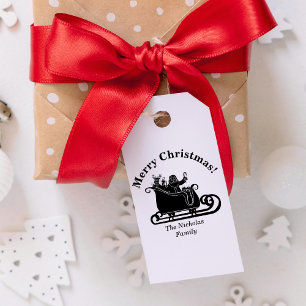 Kerstman met Rudolph in Sleigh Christmas familiena Rubberstempel