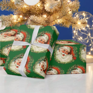 kerstman met rugleuning cadeaupapier