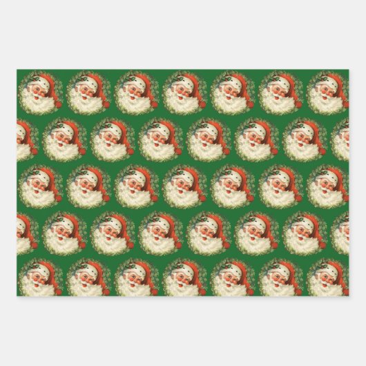  kerstman met rugleuning inpakpapier vel (Voorkant 2)