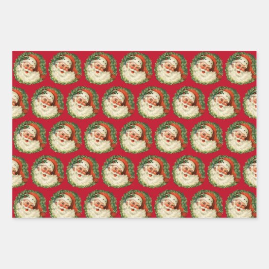  kerstman met rugleuning inpakpapier vel (Voorkant 3)