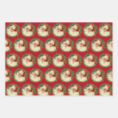 kerstman met rugleuning inpakpapier vel (Voorkant 2)