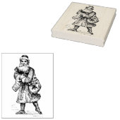 kerstman met rugzak van Cadeaus Rubberstempel (Gestempeld)