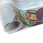 kerstman met schoorsteen cadeaupapier (Rol Hoek)