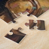 Kerstman met Shiba Inu Kerstkunst Legpuzzel (Zijkant)