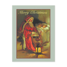  kerstman met slapende kinderen