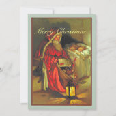  kerstman met slapende kinderen kaart (Voorkant)