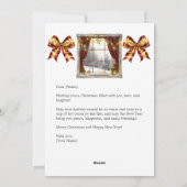 Kerstman met slee vol cadeaus Kerstmis Feestdagenkaart (Achterkant)