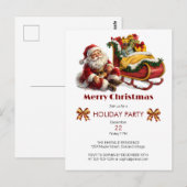 Kerstman met slee vol kerstcadeaus briefkaart (Voorkant / Achterkant)