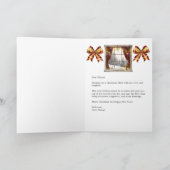 Kerstman met slee vol kerstcadeaus feestdagen kaart (Binnen)