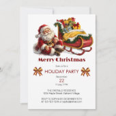 Kerstman met slee vol kerstcadeaus kaart (Voorkant)