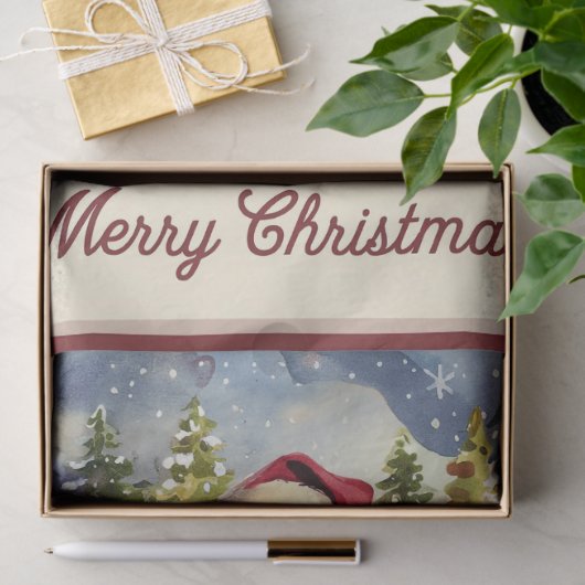 Kerstman met sneeuwman Kerst Tissuepapier (Geschenk)