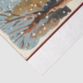 Kerstman met sneeuwman Kerst Tissuepapier (Detail)