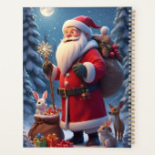 Kerstman met sneeuwvlok kersttafereel planner (Achterkant)