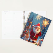 Kerstman met sneeuwvlok kersttafereel planner (Display)
