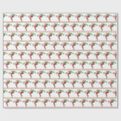 kerstman met snoepjes cadeaupapier (Vlak)