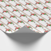 kerstman met snoepjes cadeaupapier (Hoek)