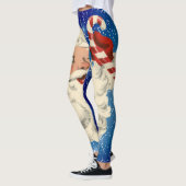 kerstman met snoepriet leggings (Links)