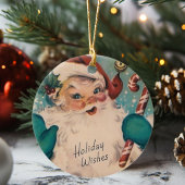  kerstman met snoepriet Retro kerst Keramisch Ornament