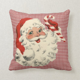 kerstman met snoeprietkussen kussen