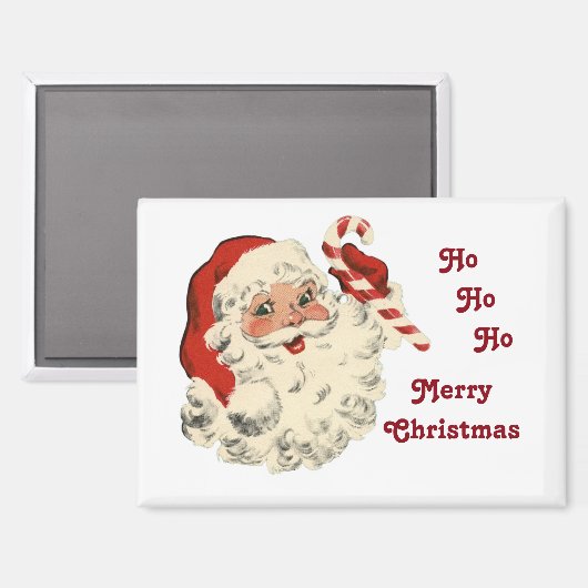 Kerstman met snoeprietmagneet magneet (Voorkant / Achterkant)