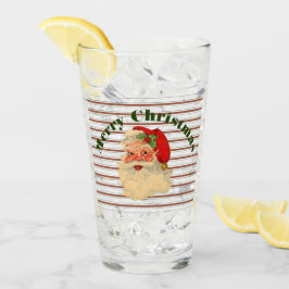 kerstman met snoeprietstrips glas