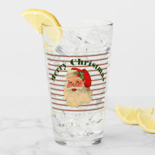 kerstman met snoeprietstrips glas