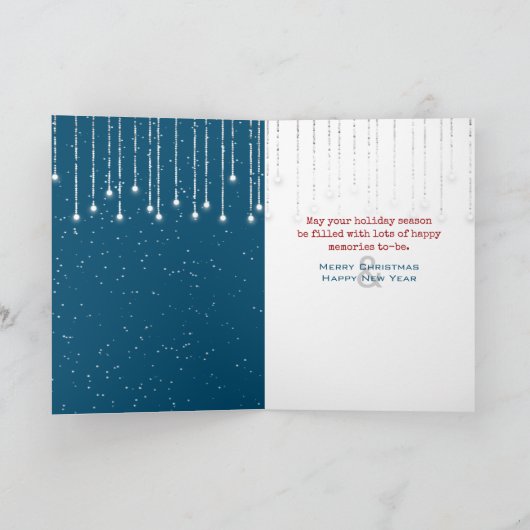 Kerstman met Snowflakes-kaart Kaart (Binnen)