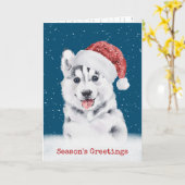 Kerstman met Snowflakes-kaart Kaart (Gele Bloem)