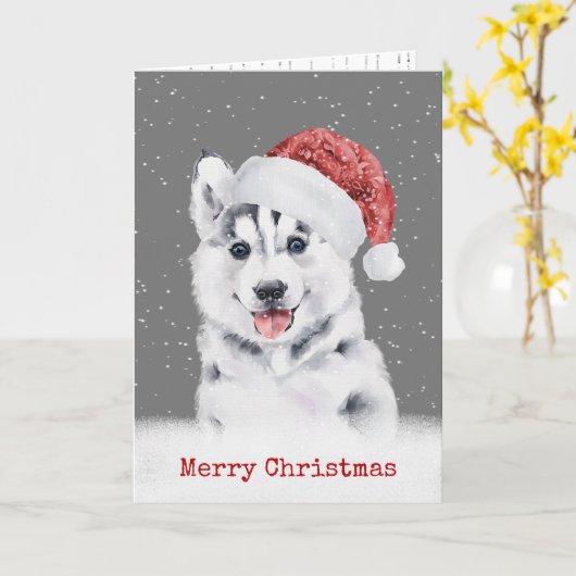 Kerstman met Snowflakes-kaart Kaart (Gele Bloem)