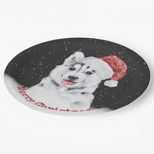 Kerstman met Snowflakes-kaart Papieren Bordje (Gekanteld)