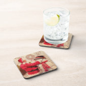 kerstman met Snowman Bier Onderzetter (Rechterzijde)